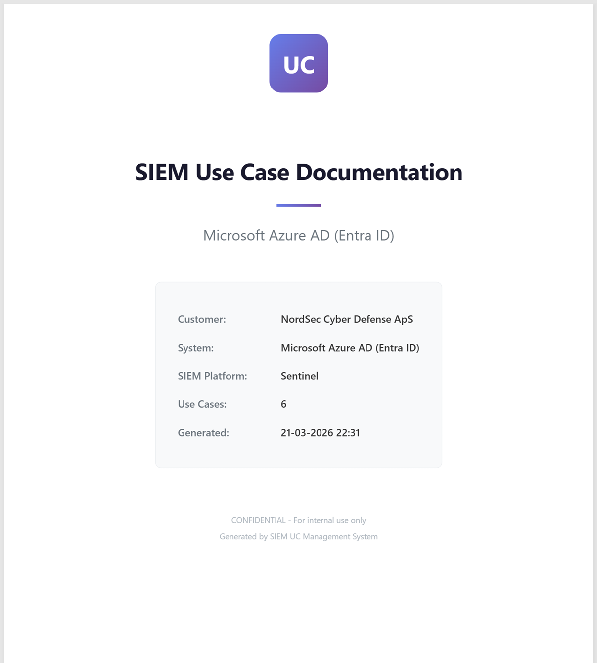 Use Case Documentation